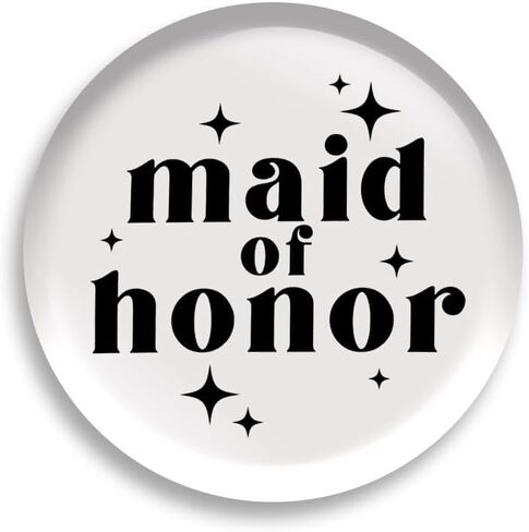 Wedding Button Badge for Women Men Bride Bridesmaid Groom Maid of Honor Wedding Gift in Saudi Arabia