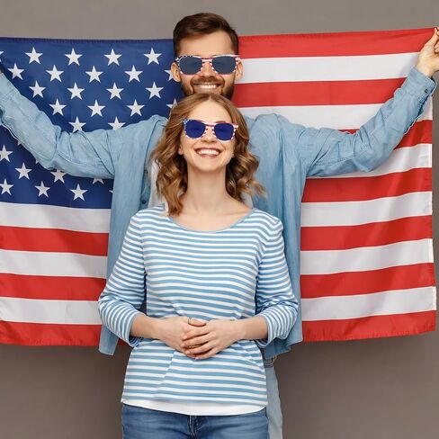 American Flag Sunglasses, 4th of July Accessories for women, USA Patriotic Sunglasses Bulk for Men in Kuwait