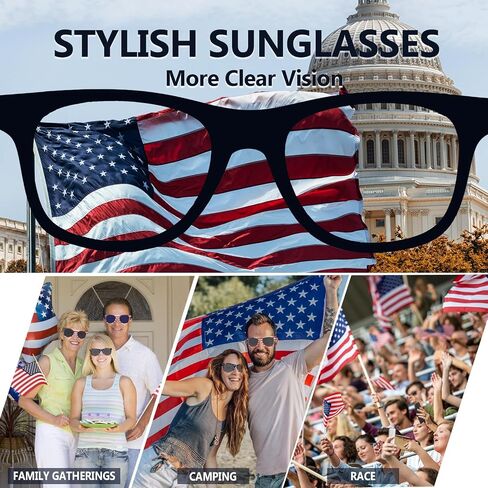 American Flag Sunglasses, 4th of July Accessories for women, USA Patriotic Sunglasses Bulk for Men in Kuwait