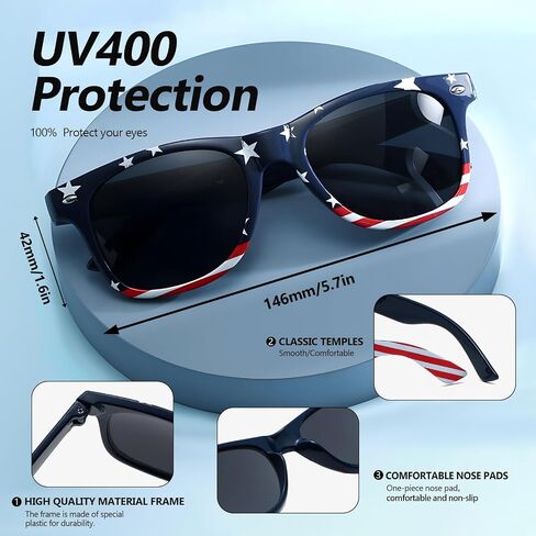 American Flag Sunglasses, 4th of July Accessories for women, USA Patriotic Sunglasses Bulk for Men in Kuwait