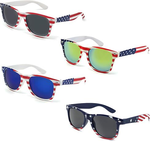 American Flag Sunglasses, 4th of July Accessories for women, USA Patriotic Sunglasses Bulk for Men in Kuwait