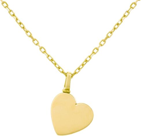 Solid Gold Heart 14K - Cremation Jewelry for Ashes Holder Memorial Heart Urn Necklace, Keepsake Jewelry - Human Ashes Cremation Pendant, 14K - L, Just in Saudi Arabia