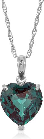 Galaxy Gold GG 14K Solid Yellow Gold Necklace With Lab. Grown Heart Shape Alexandrite Grade AAA in Kuwait