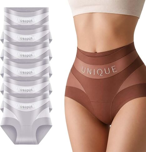6 Pack Unique Underwear Tummy Control for Women, High-Waist Tummy Control Seamless Shaping Panties in Saudi Arabia