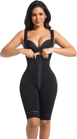 faja with built in bra for Women Tummy Control Post Surgery Full Body Shapewear Butt Lifter with Zipper Crotch in Saudi Arabia