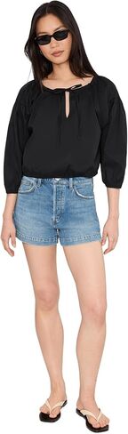 CeCe Long Sleeve Dropped Shoulder Bubble Top in Saudi Arabia