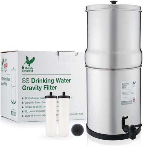 British Berkefeld Doulton 3.17 Gallon W9361137 Countertop Gravity-Fed Water Filtration System Using Ultra Sterasyl Ceramic Filter Candles in Kuwait