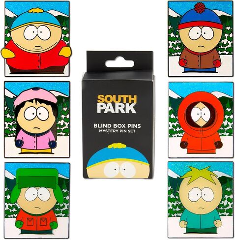 سلسلة South Park Character Portraits Mystery Enamel Pin Blind Box Series، Cartman، Kenny، Kyle، Stan، Butters، أو Wendy in Kuwait