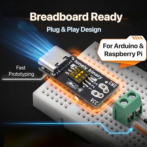 Lonely Binary 12-Pack USB-C PD Trigger 100W Decoy DIP 5-20V Screw Terminal | PD 3.0/QC, fixed 5V/9V/12V/15V/20V via DIP switch; screw terminals; breadboard pins; for Arduino, ESP32; laptop, router, LED in Saudi Arabia