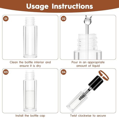 36 Pcs Empty Mascara Tubes with Wand (3ml), Refillable Eyelash Brow Tint Tubes, Travel Size Containers for Lash/Brow Oil, Eyebrow Shaping, Perm Aftercare in Saudi Arabia