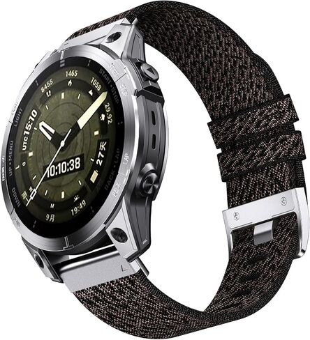 22mm Nylon Quick Fit Watch Band for Garmin Fenix 7/Fenix 6/Fenix 5/Fenix 8 47mm Watch Band for Garmin Watch Forerunner 965 955 935 945 745 Soft Strap for Men in Kuwait