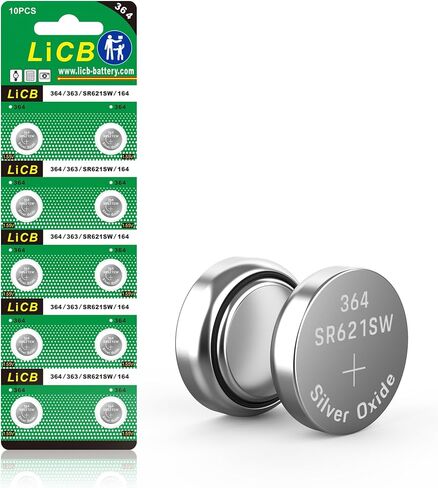 LiCB 40 حزمة من بطاريات الساعة SR621SW 364 363، طويلة الأمد ومقاومة للتسرب، بطارية أكسيد الفضة عالية السعة 1.55 فولت للساعة in Kuwait
