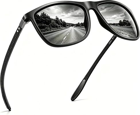 URUMQI Polarized Sunglasses for Men Women, Lightweight Square Sun Glasses UV400 Protection in Saudi Arabia