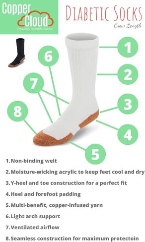 Apex Copper Cloud Socks 3-pack - Crew Black - M: Women's 9.5-11 / Men's 8.5-10 in Kuwait