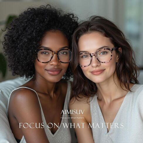 Reading Glasses for Women Men - Blue Light Blocking Magnifying Readers, Square Anti-Glare Computer Eyeglasses(Clear MIX4, 2.0X) in Saudi Arabia
