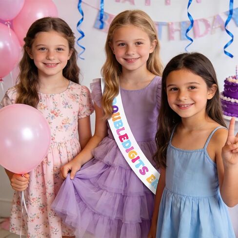 in My Double Digits Era Sash Colorful Birthday Sash for 10th Birthday Party 10th Birthday Decorations for Girl Party Favor Supplies in Saudi Arabia