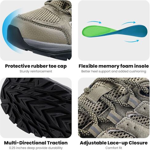 Men’s Lightweight Hiking Shoes – Breathable Non-Slip Trail Sneakers for Outdoor Trekking, Camping & Climbing in Saudi Arabia