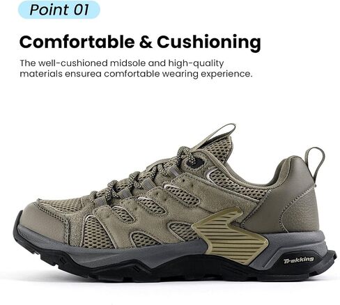 Men’s Lightweight Hiking Shoes – Breathable Non-Slip Trail Sneakers for Outdoor Trekking, Camping & Climbing in Saudi Arabia
