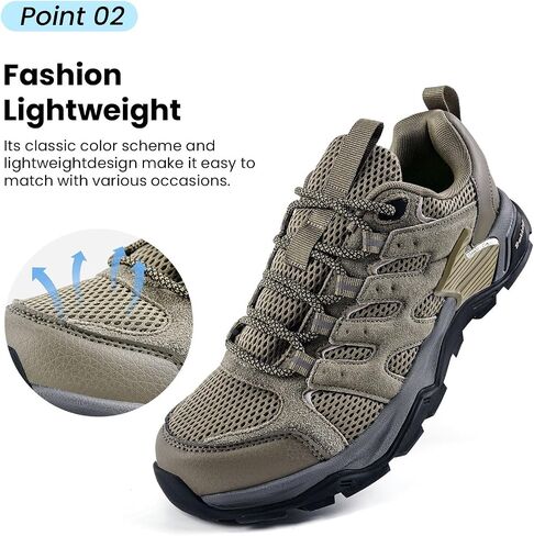 Men’s Lightweight Hiking Shoes – Breathable Non-Slip Trail Sneakers for Outdoor Trekking, Camping & Climbing in Saudi Arabia