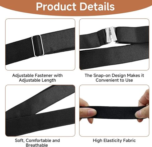 4 Pack Black Women's Garter Thigh Belt, Plus Size Adjustable Elastic Leg Garter Belt with Buckle for Thigh High Socks and Gothic Harness in Saudi Arabia