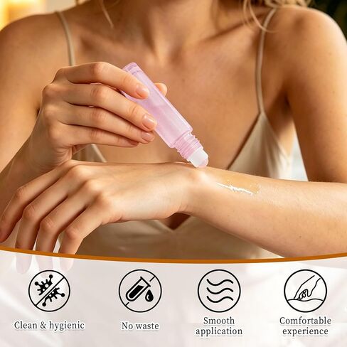Cocurb 10ml Rose Quartz Roller Bottles with 8 Colors,Thick Travel Size Glass Bottles for Essential Oils Perfume with Liquid Dispensing Tools,Leak-Proof,Color Coding in Saudi Arabia
