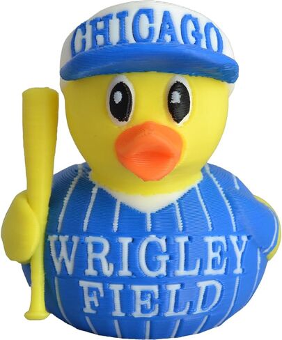 Chicago Baseball Duck/Wrigley Field with Bat/Blue & White Hard Plastic Figure in Saudi Arabia