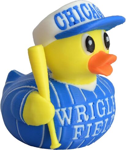 Chicago Baseball Duck/Wrigley Field with Bat/Blue & White Hard Plastic Figure in Saudi Arabia