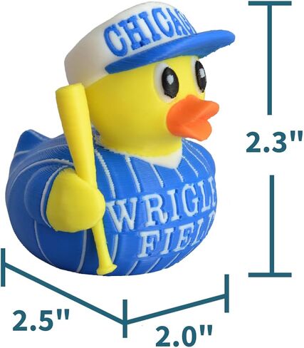 Chicago Baseball Duck/Wrigley Field with Bat/Blue & White Hard Plastic Figure in Saudi Arabia
