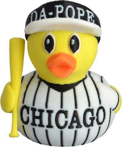 Chicago Baseball Duck/Wrigley Field with Bat/Blue & White Hard Plastic Figure in Saudi Arabia