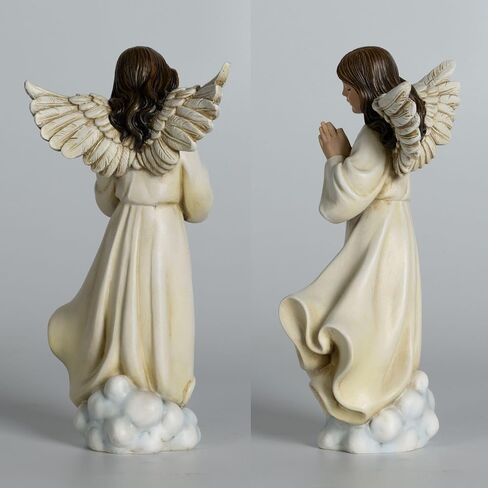 ShineOnAnegl 8.5 Inch Guardian Angel Figurine, Hand-Painted Resin Praying Angel Statue for Home Decor, Inspirational Godmother, Sister, Birthday and Wedding Gifts in Saudi Arabia