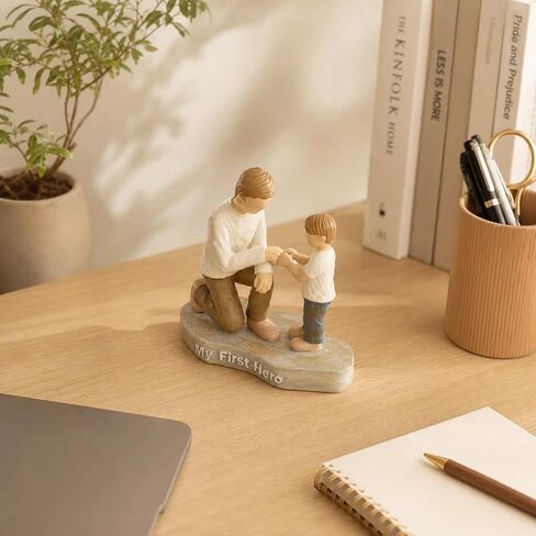 Figurine Gift for Dad, Dad Birthday Gift from Son, Hand Painted Resin Sculpture Statue for Home Office Decor, Desk Bookshelf Decorations in Kuwait