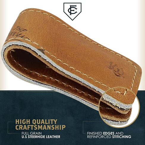 FIELDERS CHOICE GOODS Leather Money Clip - Magnetic Cash Holder, Handcrafted from Vintage Baseball Gloves by FC Goods in Saudi Arabia