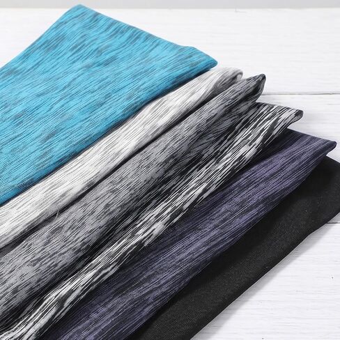 6 Pack Workout Headbands for Women & Men, Sweat Bands Headbands Non Slip Sweatbands Soft Elastic Sports Headband Hair Accessories for Gym, Yoga, Running in Saudi Arabia