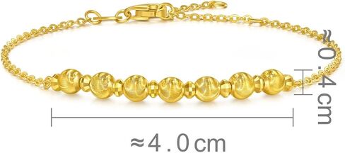 CHOW SANG SANG Essence 999 24K Gold Beads Bracelet for Women 18cm 95481B Price-by-Weight Approx. 2.62g Gold in Kuwait