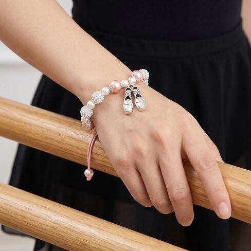 ARHTF Dance Recital Gifts for Ballerina Dancer Teacher Dancer Lovers Ballerina Bracelet Charm for Dancing School Competition Gift Ideas Ballet Gifts in Saudi Arabia