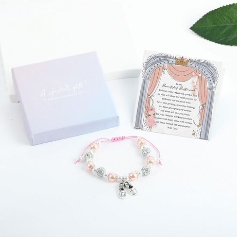 ARHTF Dance Recital Gifts for Ballerina Dancer Teacher Dancer Lovers Ballerina Bracelet Charm for Dancing School Competition Gift Ideas Ballet Gifts in Saudi Arabia