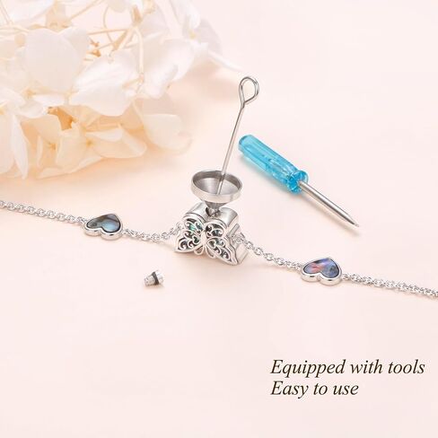 FLYOW 925 Sterling Silver Butterfly Bracelet of Memorial Keepsake Cremation Urn Bracelet for Ashes for Women Adjustable Chain 7+2 Inch Easter Day of the Dead Presents in Kuwait