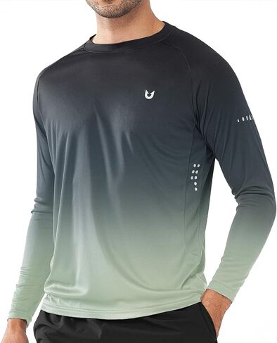 NORTHYARD Men's UPF 50+ UV Sun Protection Shirts Long Sleeve Hoodie Shirt SPF Dry Fit Lightweight for Hiking Swim Running Cloud L in Kuwait