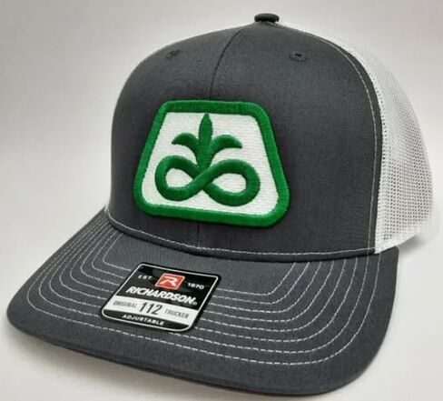 قبعة منحني بيل تراكر بايونير Seed مطرزة باللون الرمادي والأبيض الغني 112 قبعة Snapback in Kuwait