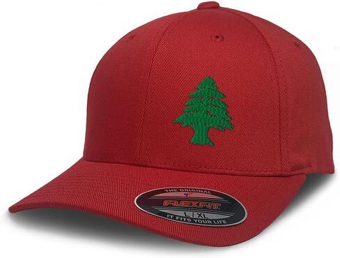 Flexfit Cap for Men & Women Embroidered Lebanon Flag Tree Seal Arabic Beirut Flexfit Hats Baseball Caps in Kuwait