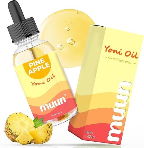 Muun Intimate Oil for Dryness, Perfume Oil, After Shave, Ingrown Hair Moisturizer & Nourishing Care for Women, 100% Natural (Strawberry) in Kuwait