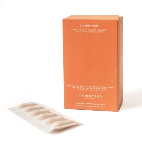 MOMOTARO APOTHECA 14 Organic Vaginal Suppositories Alternative, Fast Acting, Alleviate Dryness, Eliminates Odor, Menopause, Supports Healthy Vaginal pH Levels, BV in Saudi Arabia
