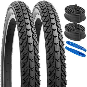 YUNSCM 2-PCS 20" Bike Tires 20x1.95/54-406 and 20" Heavy Duty Bike Tubes Schrader Valve Compatible with 20x1.90 20 x 1.95 20x2.0 All-Terrain Directional Tread BicycleTires and Tubes (Y-357) in Kuwait