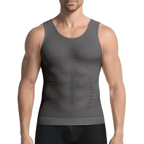 3 Pack Compression Shirt Men Slimming Body Shaper Tummy Control Vest Workout Tank Top Shapewear in Saudi Arabia