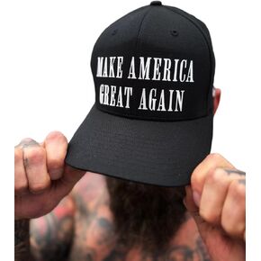 The Drive Clothing Make America Great Black STRETCHFIT Cotton HAT in Saudi Arabia