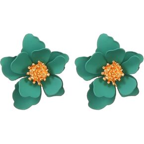 Cute Flower Stud Earrings,Trendy Flower Jewelry, Summer Vacation Floral Earrings for Women in Saudi Arabia