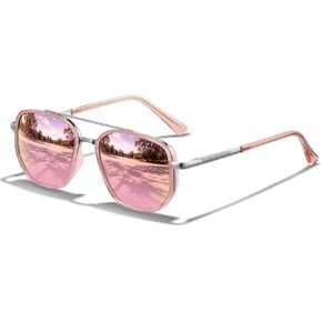 KUGUAOK Tangle Free Polarized Aviator Sunglasses for Women UV Protection Sports Running Sun Glasses Unisex Shades in Saudi Arabia
