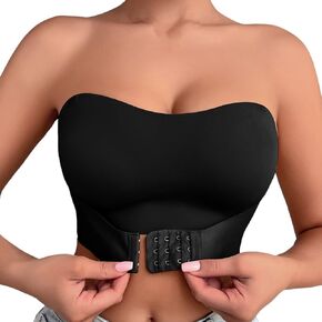 Front Closure Bras for Women Push Up Strapless Padded Bandeau Stretchy Comfortable No Underwire Tube Top Bralette in Saudi Arabia