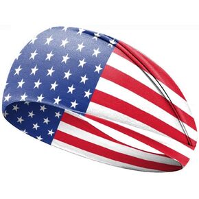 4th of July Headband Sports Headbands Men Baseball American Flag Hair Band for Independence Day in Saudi Arabia