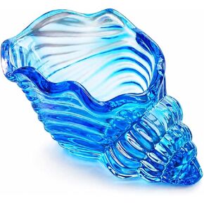 Purple Glass Conch Shell Jewelry Dish| Seashell Trinket Tray for Rings Earrings Necklace| Ocean Coastal Decorative Jewelry Holder for Vanity Bathroom Dresser Nightstand| Gift for Women (Purple) in Saudi Arabia